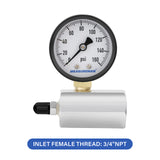 MEASUREMAN Low Pressure Gas and Water Test Kit: Gas Line Pressure Test Kit, Gas/Water, 0 to 5 psi