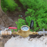 MEASUREMAN 1/2” Non-Pulsed Multi-Jet Gallon Water Meter, Lead-Free Brass Body, Accurate Cold Water Flow Monitoring, Ideal for Residential and Commercial Use