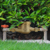 MEASUREMAN 3/4” Pulsed Multi-Jet Gallon Water Meter, Durable Brass Construction, High Accuracy for Cold Water Systems, Compatible with Industrial Monitoring Solutions