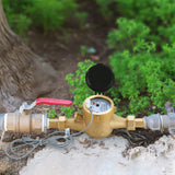 MEASUREMAN 3/4” Pulsed Multi-Jet Gallon Water Meter, Durable Brass Construction, High Accuracy for Cold Water Systems, Compatible with Industrial Monitoring Solutions