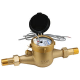 MEASUREMAN 3/4” Pulsed Multi-Jet Gallon Water Meter, Durable Brass Construction, High Accuracy for Cold Water Systems, Compatible with Industrial Monitoring Solutions