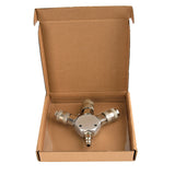 3-Way 1/4" Universal Steel Air Manifold with Quick Connect Couplers Air Compressor Manifold Quick Connect Fittings-20pcs