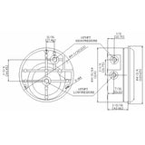 Measureman Magnet Helix Differential Low Pressure Gauge, 4-1/2" Dial, 1/8"NPT famele Connection, 0-0.25 Inches of Water