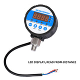 Measureman 3-1/8" Dial Size Vacuum Digital Pressure Control, Pressure Switch, 1/4"NPT Lower Mount, -15psi-0, 110VAC, 1% Accuracy, LED Display