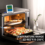 MEASUREMAN Dual Probe Digital Cooking Meat Thermometer Large LCD Backlight Food Grill Thermometer with Timer Mode for Smoker Kitchen