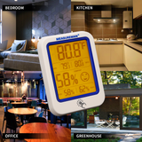 MEASUREMAN Digital Thermometer Hygrometer Gauge Max/Min Indoor Humidity Test Meter Temperature Monitor with Touch Backlight
