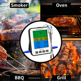MEASUREMAN Dual Probe Digital Cooking Meat Thermometer Large LCD Backlight Food Grill Thermometer with Timer Mode for Smoker Kitchen