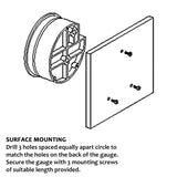 Measureman Magnet Helix Differential Low Pressure Gauge, 4-1/2" Dial, 1/8"NPT famele Connection, 0-0.25 Inches of Water