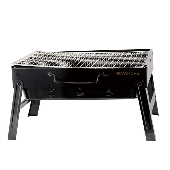 Roastove Folding Portable Barbecue Charcoal Grill, Barbecue Desk Tabletop Outdoor Stainless Steel Smoker BBQ for Outdoor Cooking Camping