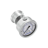 MEASUREMAN 2.5" Stainless Steel Sanitary Pressure Gauge, 0-60 PSI/bar (Dual Scale), Glycerin Filled, Back Mount with 1.5" Tri-Clamp Diaphragm Seal for Food/Beverage/Bio Pharma