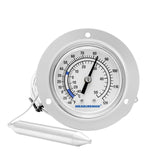 MEASUREMAN Vapor Capillary Flanged Panel Mount Refrigeration Thermometer, 2" Dial, 48" Capillary, -40-120 deg F/-40-50 deg C, Re-Calibration Available