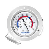 MEASUREMAN Vapor Capillary Flanged Panel Mount Refrigeration Thermometer, 2.5" Dial, 48" Capillary, -40-60 deg F/-40-15 deg C, Re-Calibration Available