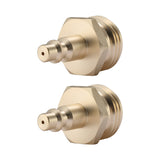 MEASUREMAN Lead-Free Brass Blow Out Plug with Quick Connect - Efficiently Removes Water from RV Water Lines, Ideal for Winterization (2pc)