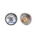 MEASURMAN Refrigerant Recovery Machine Replacement Pressure Gauges, 1.5" Dial & 0-700PSI, Stainless Steel Case, 1/8”NPT Brass Connection, Heavy Duty Gauge for Twin Cylinder Recovery Unit