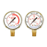 MEASUREMAN 2-Inch Dual Gauge Acetylene Regulator for Welding & Cutting – 0-30 PSI Low, 0-400 PSI High, Brass Body, Gold Case, 1/4" NPT Thread, UL Listed