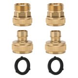 MEASUREMAN Garden Hose Quick Connect Kit for RV Use - Solid Brass 3/4 Inch GHT Water Hose Connectors, Durable and Reliable for RVs (2pc)
