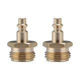 MEASUREMAN Set of 2 Lead-Free Brass Blow Out Plugs with Quick Connect - Perfect for RV Water Line Maintenance and Winterization (2pc)