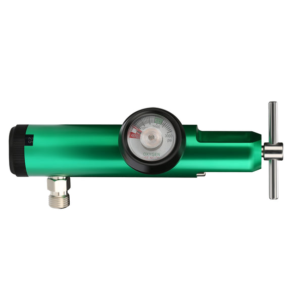 Measureman O2 Mini Oxygen Regulator Suits for CGA-870 Gauge Flow Rate 0-15lpm,Without Oxygen tubing Swivel Connector