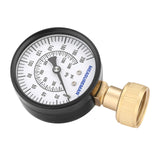 MEASUREMAN 2-1/2'' Water Pressure Test Gauge, 0-200 Psi, 3/4" Female Garden Hose Thread, Stainless Steel Case, for Home Potable Water, House Tube