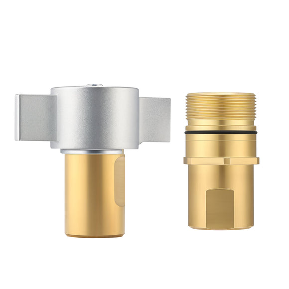 MEASUREMAN 1” NPT Wet-Line Wing Nut Hydraulic Quick Disconnect Coupler/Coupling Set