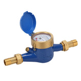 MEASUREMAN 3/4" Non-Pulsed Multi-Jet Cubic Meter Water Meter Brass Body Blue Lead-Free Outdoor Cold Water Monitor