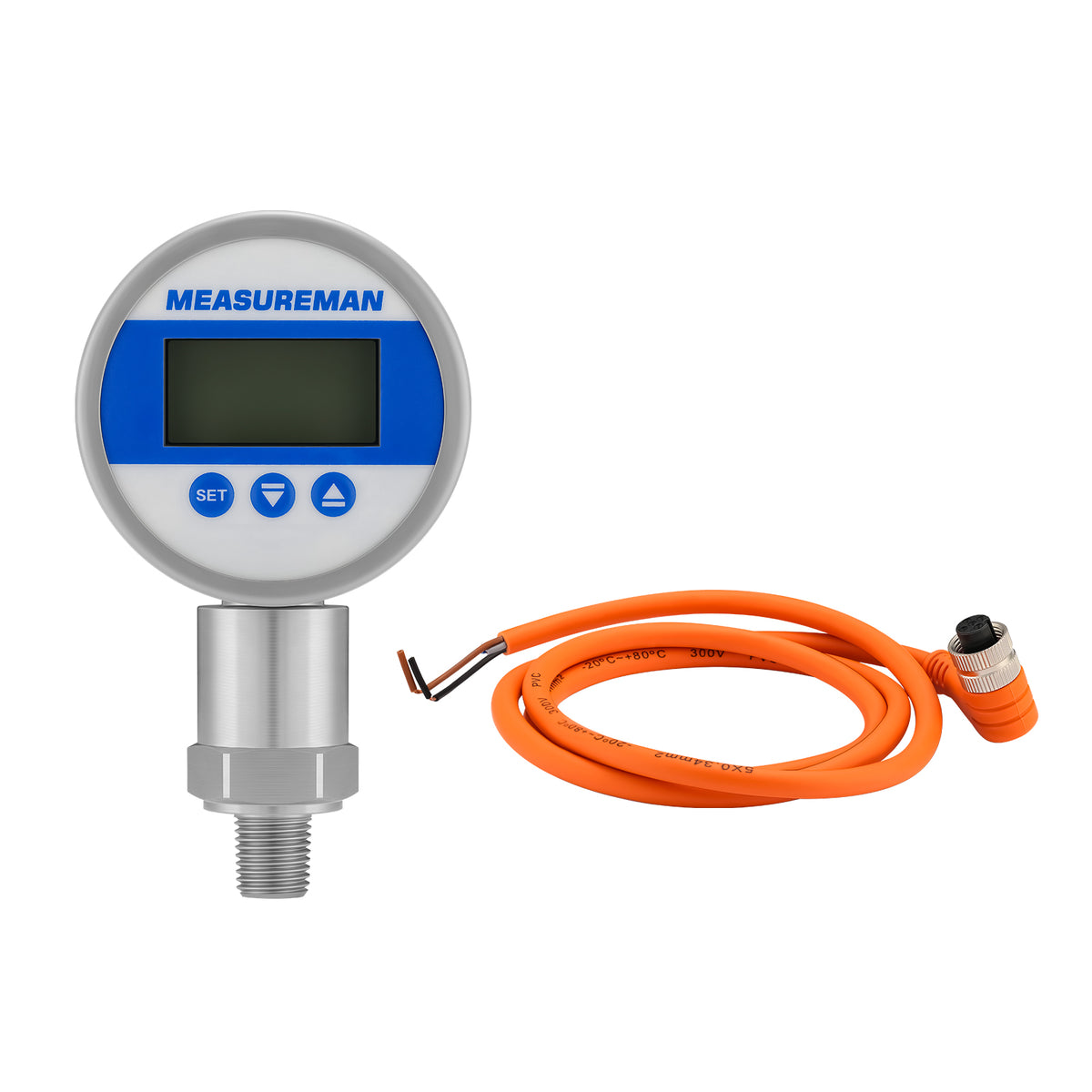 MEASUREMAN Digital Remote Pressure Gauge, 270° Rotatable Body, RS485 D ...