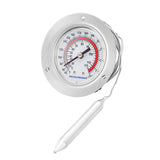 MEASUREMAN Vapor Capillary Flanged Panel Mount Refrigeration Thermometer, 2" Dial, 48" Capillary, 40-240 deg F/ 10-115 deg C, Re-Calibration Available