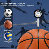 MEASUREMAN Multi-Sport Ball Pressure Gauge with Deflation Button 0-20PSI/0-1.4 Bar & Color-Coded, 3.6x1.8in Lightweight for Soccer, Football, Basketball, Volleyball Pressure Measurement