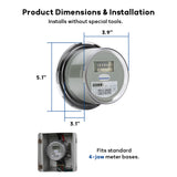 MEASUREMAN Digital Electric Meter 240V 3 Wire KWH Watt Meter for Home, RV & Small Industrial Use – High Precision Energy Usage Monitor, LCD Display, ANSI Standard, IP65 Weatherproof, Easy Installation
