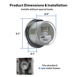MEASUREMAN Digital Electric Meter 120V 2 Wire KWH Watt Meter for Home & RV – High Precision Energy Usage Monitor, LCD Display, ANSI Standard, Residential & Recreational Vehicle Power Measurement