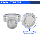 MEASUREMAN 0-60 PSI Sanitary Pressure Gauge - Liquid Filled Stainless Steel for Brewery & Food Processing, 4" Dial with 1.5" Tri-Clamp Bottom Mount