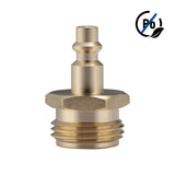 MEASUREMAN Lead-Free Brass Blow Out Plug with Quick Connect - Efficiently Removes Water from RV Water Lines, Ideal for Winterization (2pc)