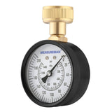 MEASUREMAN 2-1/2'' Water Pressure Test Gauge, 0-200 Psi, 3/4" Female Garden Hose Thread, Stainless Steel Case, for Home Potable Water, House Tube