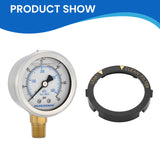 MEASUREMAN 2" Stainless Steel Swimming Pool Filter Pressure Gauge, 0-60 PSI, Waterproof, Clean Filter Indicator, 1/4" NPT Lower Mount for Spa, Aquarium, and Water Pump Pressure Testing