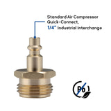 MEASUREMAN Set of 2 Lead-Free Brass Blow Out Plugs with Quick Connect - Perfect for RV Water Line Maintenance and Winterization (2pc)