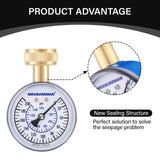 MEASUREMAN Blue 0-200 PSI Water Pressure Gauge, 2-1/2'' Dial, Hose bib Pressure Gauge, Home Water Pressure Tester, Durable 3/4” Hose Thread, Water Pressure Gauge for Home