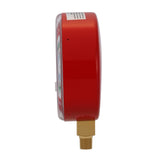 MEASUREMAN New Refrigeration Pressure Gauge, 3-1/8” Red Dial, 0-800 PSI, R-134a, R-404A, R-22, R-410A, Degree F, Adjustable Pointer, 1/8” NPT Lower Mount