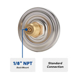 MEASURMAN Refrigerant Recovery Machine Replacement Pressure Gauges, 1.5" Dial & 0-700PSI, Stainless Steel Case, 1/8”NPT Brass Connection, Heavy Duty Gauge for Twin Cylinder Recovery Unit