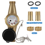 MEASUREMAN DN-25 1” Multi-Jet Pulsed Water Meter Brass Body High Accuracy Gallon Measurement for Garden