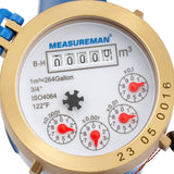 MEASUREMAN 3/4" Npt Couplings Water Meter, 20MM Measuring in Cubic Meter, Cold Water Meter for Garden or Home