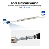 MEASUREMAN Dual-End Door Force Gauge, 0-35 Lbs/16kg Push Pull Tester, Stainless Steel Body with Hook, Door Closer & Lock Adjustment