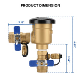 MEASUREMAN 3/4" Pressure Vacuum Breaker Assembly, Heavy-Duty Bronze Backflow Preventer for Sprinkler & Irrigation Systems, Provides Critical Backsiphonage Protection