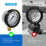 MEASUREMAN 2" Stainless Steel Swimming Pool Filter Pressure Gauge, 0-60 PSI, Waterproof, Clean Filter Indicator, 1/4" NPT Lower Mount for Spa, Aquarium, and Water Pump Pressure Testing
