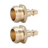 MEASUREMAN Set of 2 Lead-Free Brass Blow Out Plugs with Quick Connect - Perfect for RV Water Line Maintenance and Winterization (2pc)