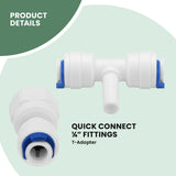 MEASUREMAN Water Pressure Gauge, Compatible with Reverse Osmosis (RO) Filter Systems, Water Filters 160 PSI with T-Valve Adapter – Home Water Pressure Tester Lead & BPA-Free, Easy Installation