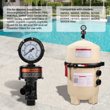 MEASUREMAN Manual Air Relief Valve, Pool Filter Valve with Pressure Gauge, Spa Filter Replacement