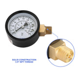 MEASUREMAN CO2 Regulator Gauge Set for Beer Kegs, 0-2000 PSI, Dual Scale, Bar/PSI, 2’’ Dial, 1/4’’ NPT, Black Iron Case, Aluminum Pointer, Brass Components, with Hose Clamps& Nylon seals