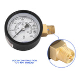 MEASUREMAN CO2 Regulator Gauge Set for Beer Kegs, 0-3000 PSI, Dual Scale, Bar/PSI, 2’’ Dial, 1/4’’ NPT, Radial Mount, Black Iron Case, Aluminum Pointer, Brass Components, with Hose Clamps& Nylon Seals