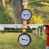 MEASUREMAN 2-1/2'' Water Pressure Test Gauge, 0-200 Psi, 3/4" Female Garden Hose Thread, Stainless Steel Case, for Home Potable Water, House Tube