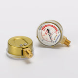 MEASUREMAN 2-Inch Dual Gauge Acetylene Regulator for Welding & Cutting – 0-30 PSI Low, 0-400 PSI High, Brass Body, Gold Case, 1/4" NPT Thread, UL Listed
